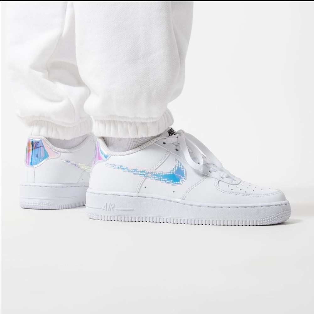 NIKE AIR FORCE 1 Sneakers Shoes AF1 Chrome - Picture 9 of 10